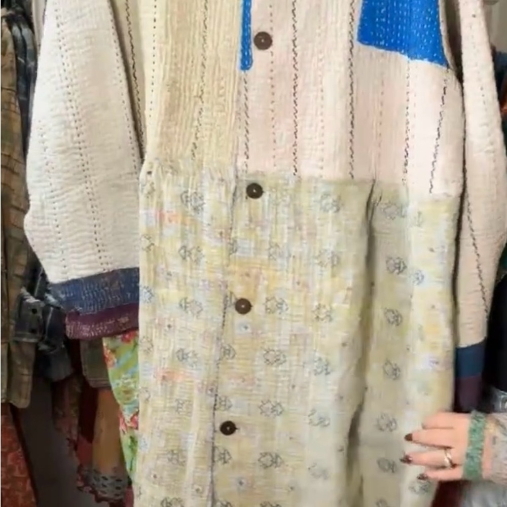 Patchwork Button-Up Women's Jacket - image 1